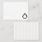 Carte De Correspondance Carton en pingouin mignon personnalisé (Devant / Derrière)
