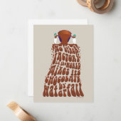 Carte De Correspondance Cascade de chocolat Willy Wonka Typography (Devant/Arrière en situation)