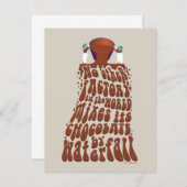 Carte De Correspondance Cascade de chocolat Willy Wonka Typography (Devant / Derrière)
