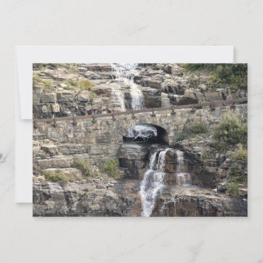 Carte De Correspondance Cascade du parc national Glacier (Devant)