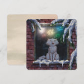 Carte De Correspondance Cat and fireworks - card - by Monika Marzec (Devant / Derrière)