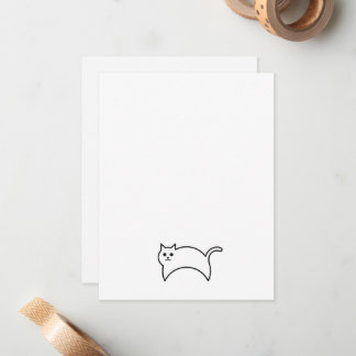 Carte De Correspondance Cat Custom Merci note pour l'Amoureux des chats