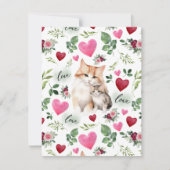 Carte De Correspondance Cat Love Valentine’s Day Card in White (Devant)