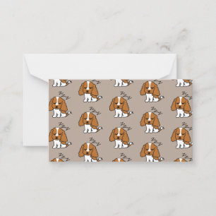 Carte De Correspondance Cavalier King Charles Spaniel Chien Endormi ZZZ An