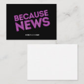 Carte De Correspondance CBC Parce que les nouvelles (Devant / Derrière)