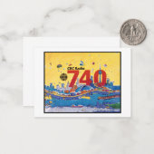 Carte De Correspondance CBC Radio 740 - 1980 promo graphique (Devant/Arrière en situation)