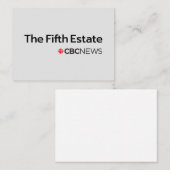 Carte De Correspondance CBC The Fifth Estate (Devant / Derrière)