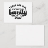 Carte De Correspondance Ce Sont Nos Vacances Familiales Dysfonctionnelles (Devant / Derrière)