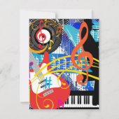 Carte De Correspondance Célébration de la musique (Devant)