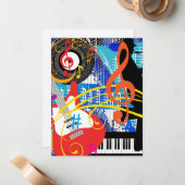 Carte De Correspondance Célébration de la musique (Devant/Arrière en situation)
