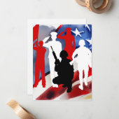 Carte De Correspondance Célébrer les anciens combattants (Devant/Arrière en situation)