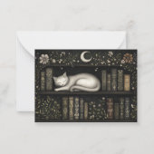 Carte De Correspondance Celestial Cat Bookish Note Cards (Devant)