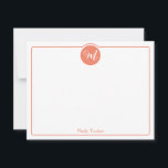 Carte De Correspondance Cercle monogramme écriture tendance féminin<br><div class="desc">Ce design mignon présente une bordure simple avec un cercle en haut contenant une initiale de monogramme et un espace pour un nom/texte en bas. Cliquez sur le bouton personnaliser si vous souhaitez ajuster les éléments de design et/ou modifier davantage le texte ! Des variations de ce design, des couleurs...</div>