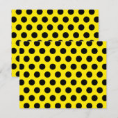 Carte De Correspondance Cercles noirs sur Arrière - plan jaune (Devant / Derrière)