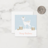 Carte De Correspondance Cerf Fantaisiste de Noël (Devant/Arrière en situation)