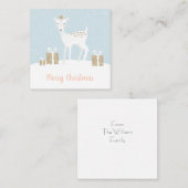 Carte De Correspondance Cerf Fantaisiste de Noël (Devant / Derrière)