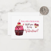 Carte De Correspondance Cerise sur le dessus (Devant/Arrière en situation)