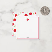 Carte De Correspondance Cerises d'aquarelle (Devant/Arrière en situation)