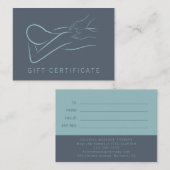 Carte De Correspondance Certificat cadeau de massothérapeute avec envelopp (Devant / Derrière)