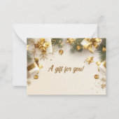 Carte De Correspondance Certificat cadeau de Noël d'affaires (Devant)