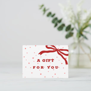 Carte De Correspondance Certificat-cadeau de Noël Red Bow Business