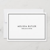 Carte De Correspondance Certificat-cadeau - Minimaliste (Devant)