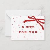 Carte De Correspondance Certificat-cadeau Red Bow Business Noël (Devant)