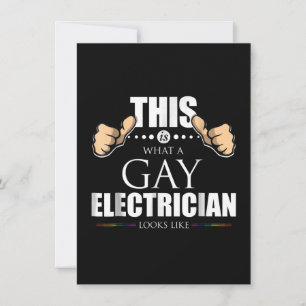 Carte De Correspondance C'est à quoi ressemble un électricien gay LGBT
