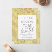 Carte De Correspondance 'C'Est La Saison D'Être Gratuit Noël D'Entreprise (Devant/Arrière en situation)