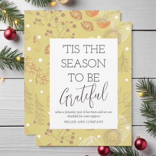 Carte De Correspondance 'C'Est La Saison D'Être Gratuit Noël D'Entreprise