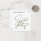 Carte De Correspondance C'est la saison d'être joyeux Noël (Devant/Arrière en situation)