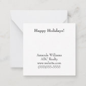 Carte De Correspondance C'est la saison d'être joyeux vacances (Dos)