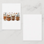 Carte De Correspondance C'est la saison du café au latte et à la citrouill (Devant / Derrière)