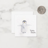 Carte De Correspondance C'est le pingouin de saison (Devant/Arrière en situation)