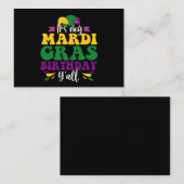 Carte De Correspondance C'est mon Mardi Gras Anniversaire Y'all Funny Carn (Devant / Derrière)