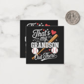 Carte De Correspondance C'est mon petit-fils là-bas Baseball (Devant/Arrière en situation)