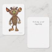 Carte De Correspondance C'est un anniversaire à Troll ! (Devant / Derrière)