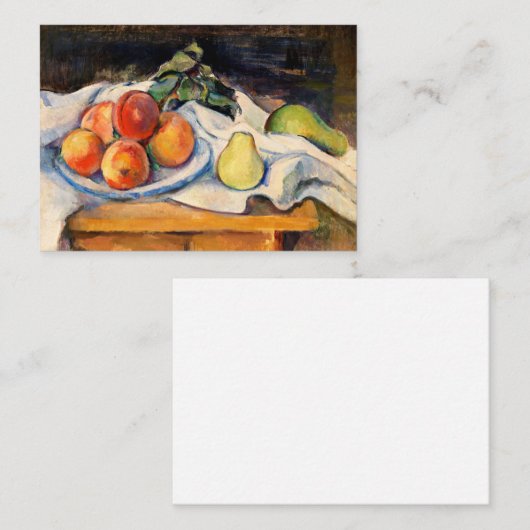 Carte De Correspondance Cezanne - Fruits sur table (Devant / Derrière)