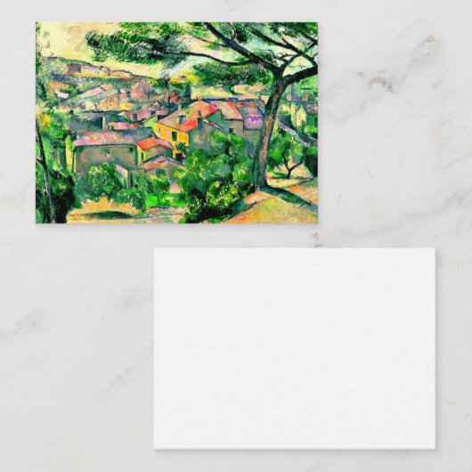 Carte De Correspondance Cezanne - Vue du matin de L'Estaque (Devant / Derrière)