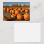 CARTE DE CORRESPONDANCE CHAMP DE CITROUILLES AVEC FORÊT (Devant / Derrière)