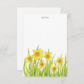 Carte De Correspondance Champ de jonquilles (Devant / Derrière)