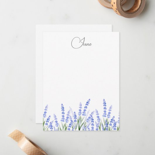 Carte De Correspondance Champ de Lavande 2 (Devant/Arrière en situation)