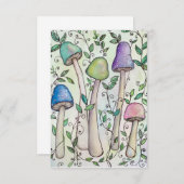 Carte De Correspondance Champignons et vignes (Devant / Derrière)