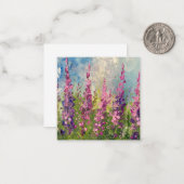 Carte De Correspondance Champs de lavande lunaire (Devant/Arrière en situation)