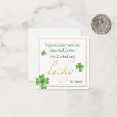 Carte De Correspondance Chanceux d'avoir un client St. Patrick's Day (Devant/Arrière en situation)