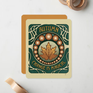 Carte De Correspondance Change is Magic Card for Encouragement and Support