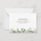 Carte De Correspondance Changement d'adresse floral Nous avons déménagé (Dos)