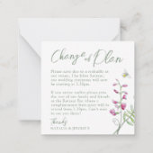 Carte De Correspondance Changement de régime par monogramme du fleur sauva (Dos)