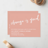 Carte De Correspondance Changement décontracté est bon Nouvelle adresse Ca (Devant/Arrière en situation)