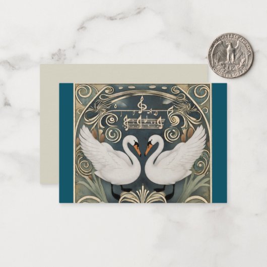 Carte De Correspondance Chanson de cygne (Devant/Arrière en situation)